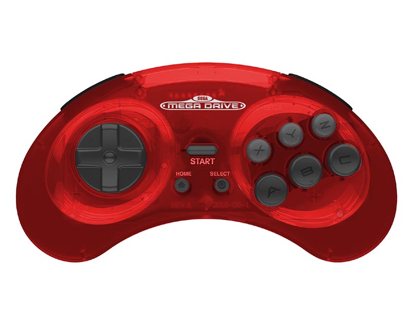retro bit sega megadrive manette sans fil rouge