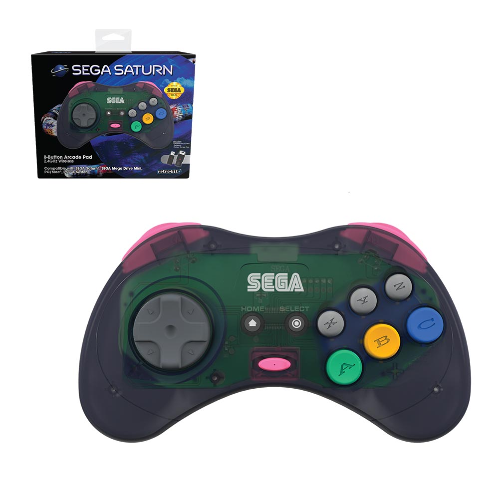 retro bit sega saturn manette sans fil arcade