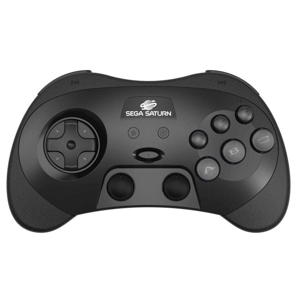 retro bit sega saturn manette sans fil pro noire