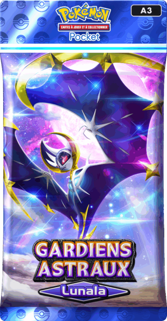 Pokemon TCG Pocket Celestial Guardians Booster Pack Lunala (Front) FR