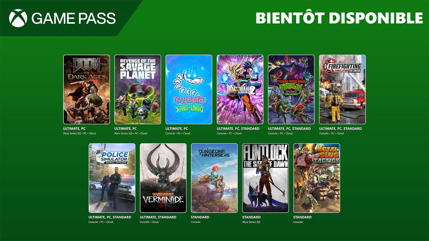 XBOX GamePass mai 2025