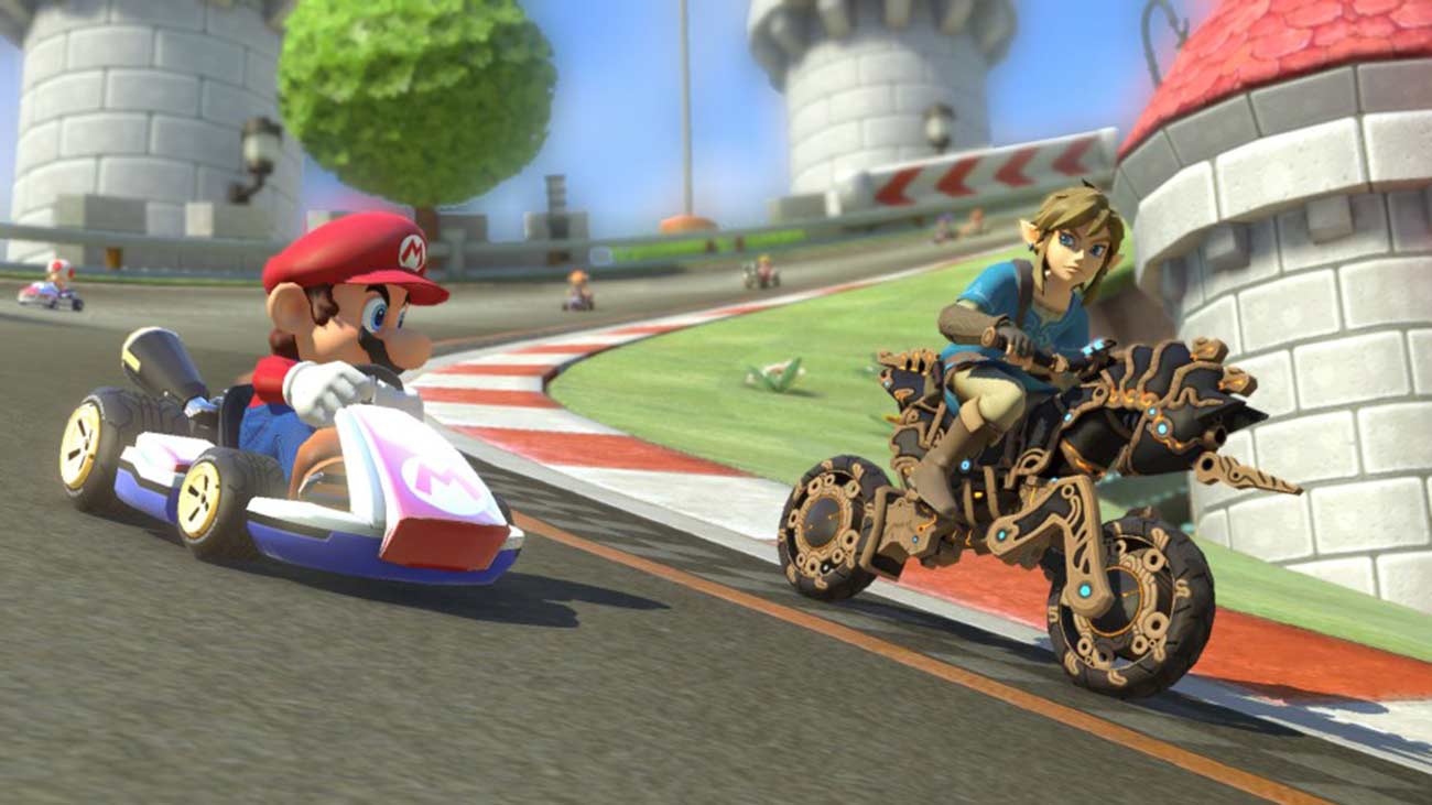 mario kart 8 zelda link moto