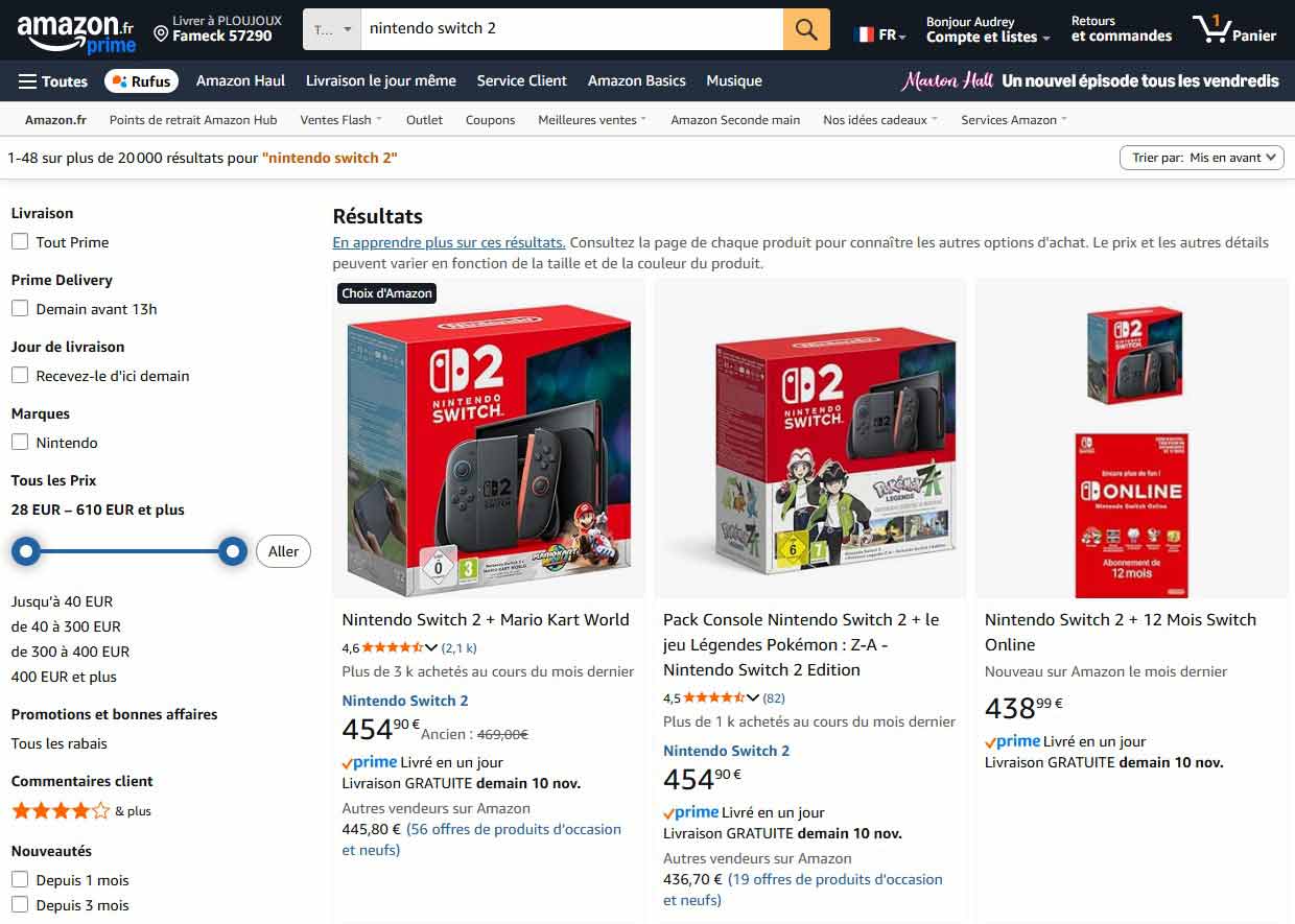 promotion nintendo switch 2 amazon