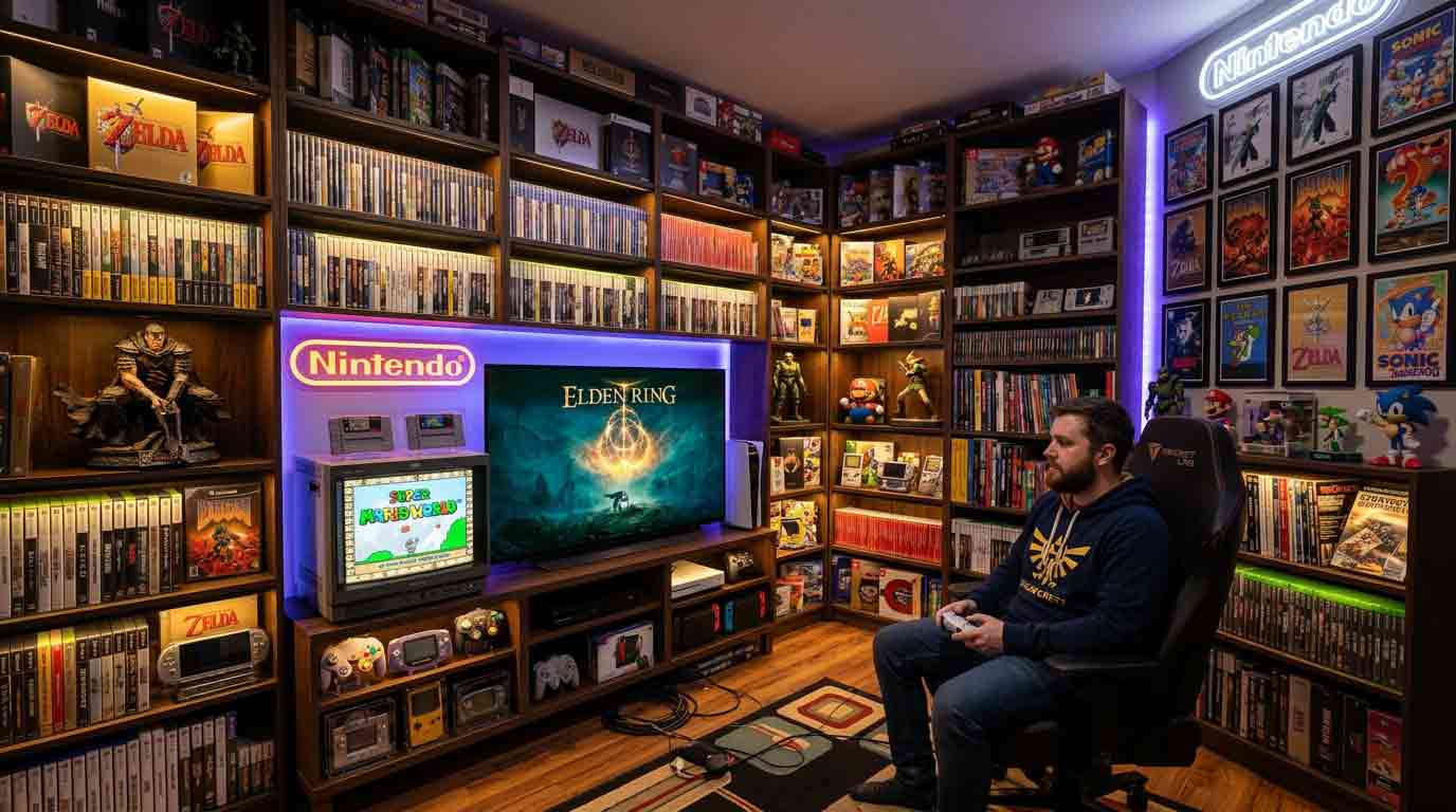 salle de jeu video collectionneur